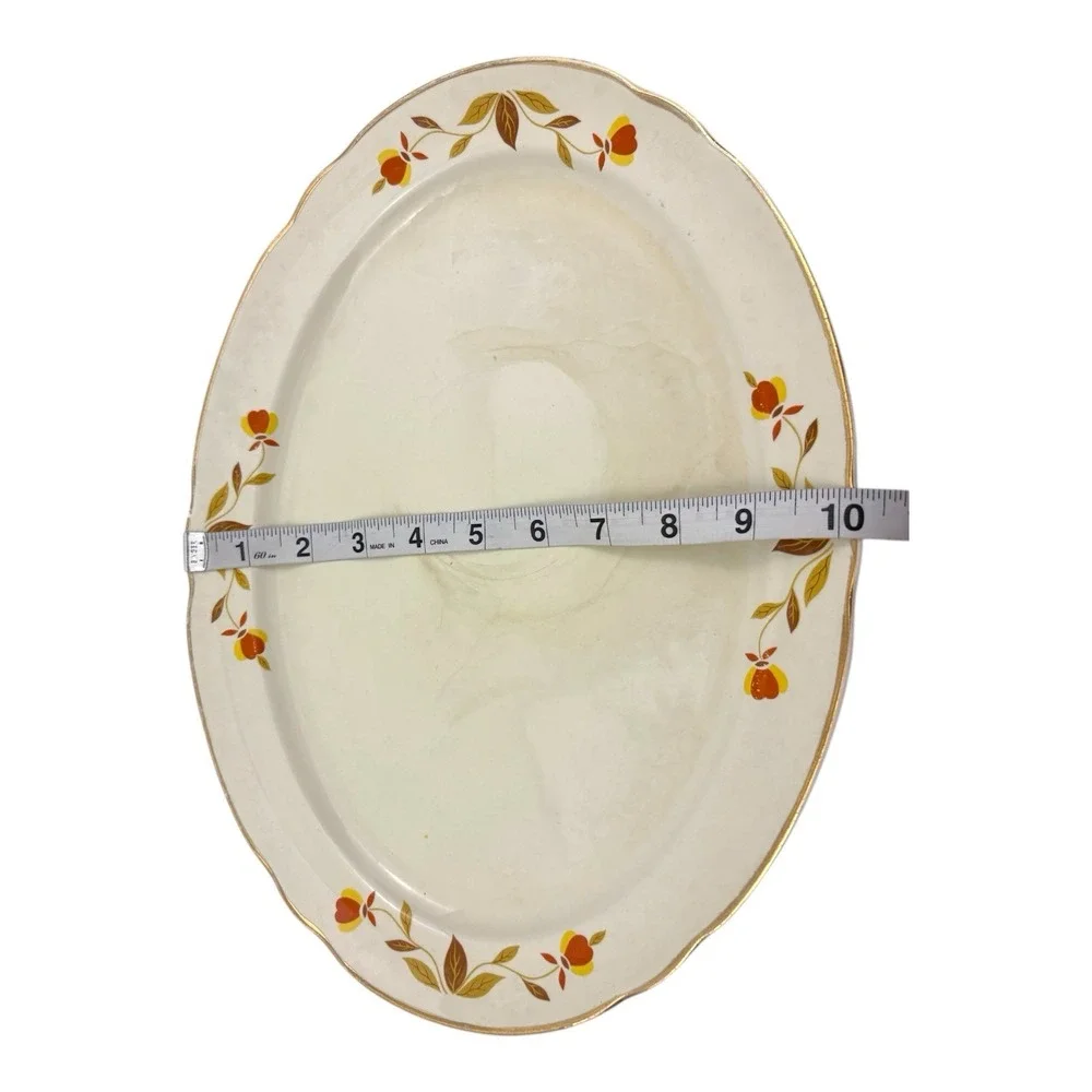 Vintage Hall Superior Quality Oval Serving Platter – Autumn Floral Design‎